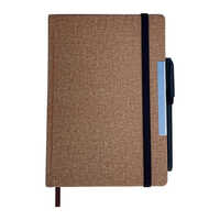 Muiticoior A5 Dateless Hardbound Notebook With Pen - Binding: Glue Bound
