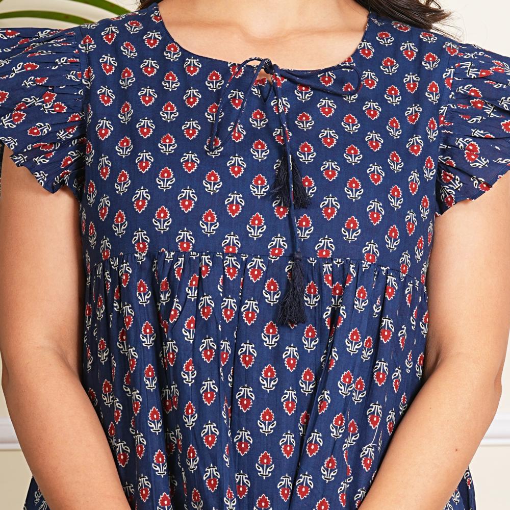 Blue Buta Cotton Co-ord Sets