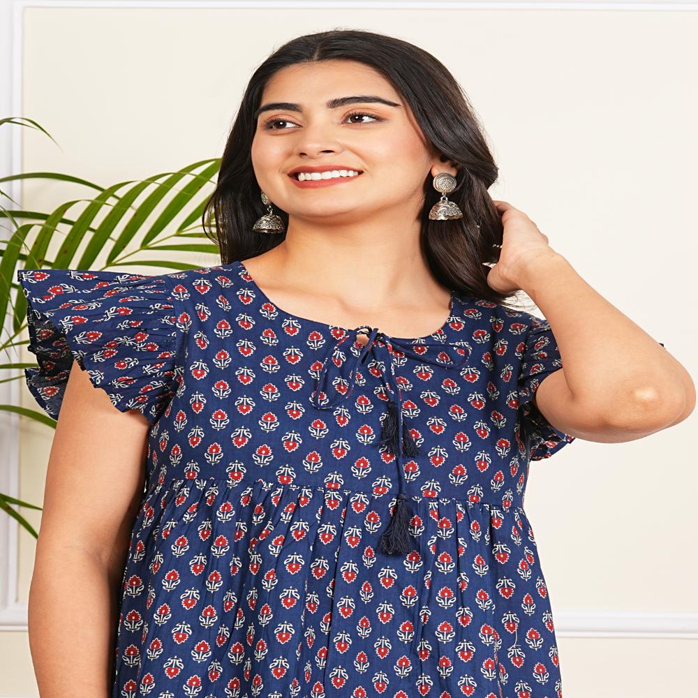 Blue Buta Cotton Co-ord Sets