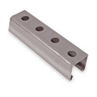 Punched Slotted Channel - Color: Silver