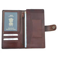Ph 01 L Passport & Cheque Book Holder - Color: Dark Brown