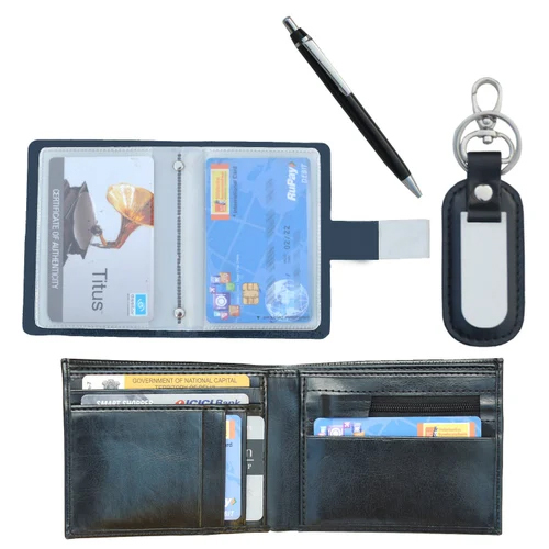 Gents Wallet multiple Card holder Key RIng with Dog hook