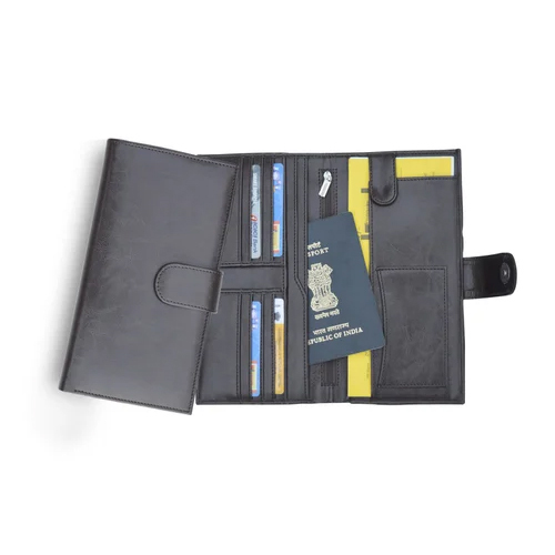 Passport Travel Wallet - Color: Black