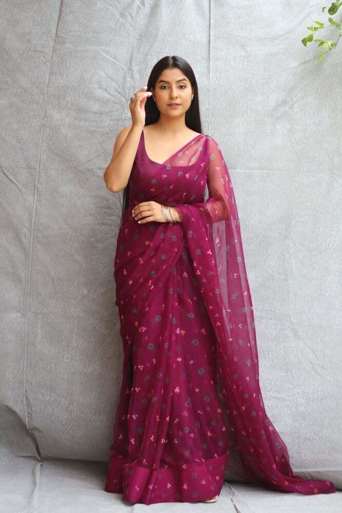 Traditional Saree - Bust Size: 44 Inch (In)