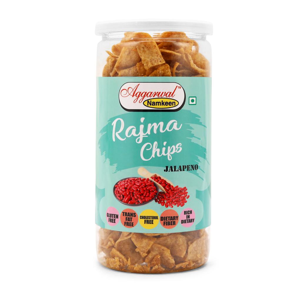 Rajma Jalpeno Chips - Fried Rajma, 150 Gm Plastic Bottle | Crunchy Protein-packed Snack, Gluten-free, Spicy Flavor, Nutritious Snack Option