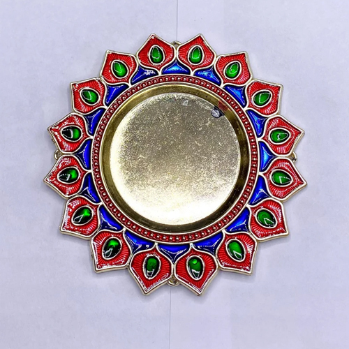 Designer Puja Thali - Color: Golden