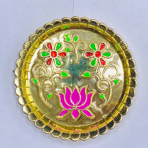 Designer Puja Thali - Color: Golden
