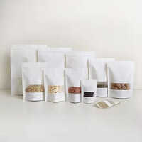 20x30 cm White Kraft Paper Stand Up Pouches