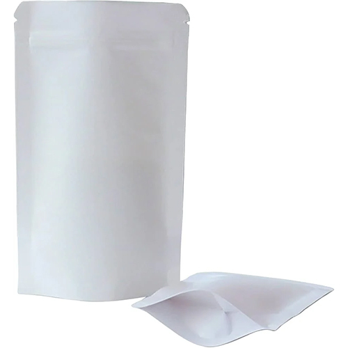 मैट व्हाइट स्टैंड अप पाउचेस