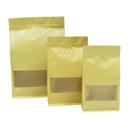 Kraft Paper Stand Up Pouches - Coating Type: Double Layer Lamination