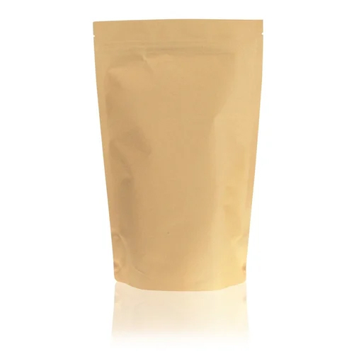 7X11 Inch Laminated Brown Paper Stand Up Pouch - Print Type: Rotogravure