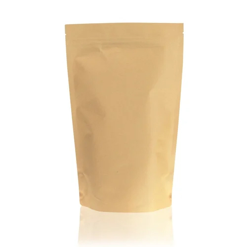 4X6 Inch Laminated Brown Paper Stand Up Pouch - Print Type: Rotogravure