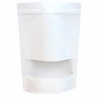 12x20cm White Kraft Paper Stand Up Pouches - Coating Type: Single Layer Lamination