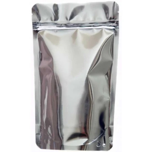 7x10 इंच का सिल्वर स्टैंड अप pouch