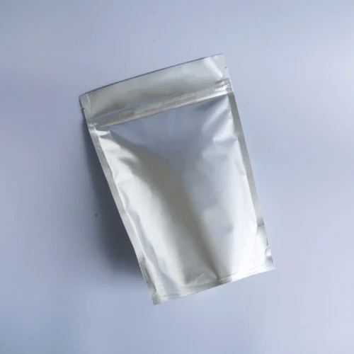 8x12 इंच सिल्वर स्टैंड अप पाउच