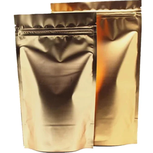 8X12 Inch Golden Stand Up Pouch - Coating Type: Double Layer Lamination