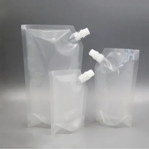 Transparent Spout Stand Up Pouches - Material: Pvc