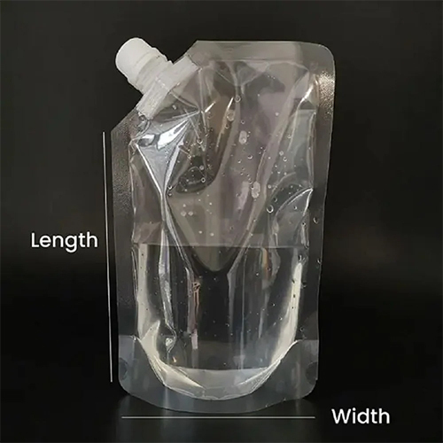 Transparent Spout Stand Up Pouches - Material: Pvc