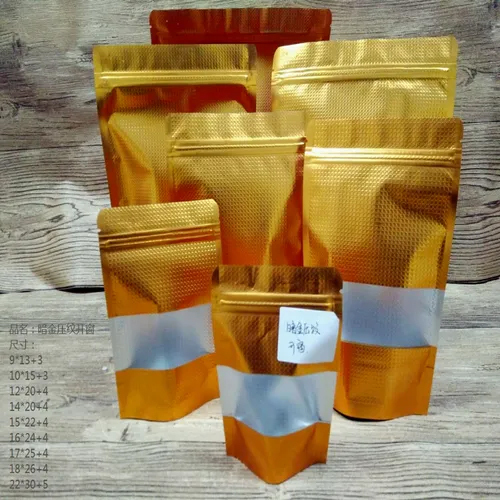 One Side Silver One Side Transparent Stand Up Zipper Pouches - Material: Plastic