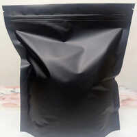 Matte Black And White Stand Up Pouches