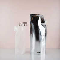 Transparent And Metalized Stand Up Pouch With Spout - Color: Silver