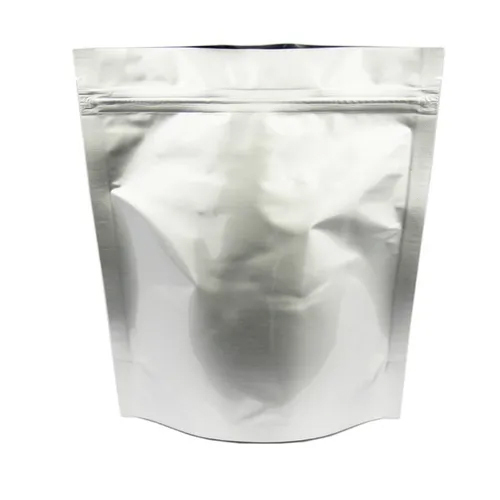 Aluminum Foil Zip Lock Stand Up Pouches - Color: Silver