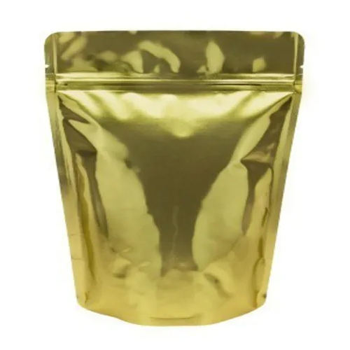 Silver And Golden Stand Up Pouch Bags - Size: 0.12 - 0.15 Mm-Thickness