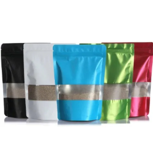 Multi Color Window Self Supporting Bag - Color: Multicolor