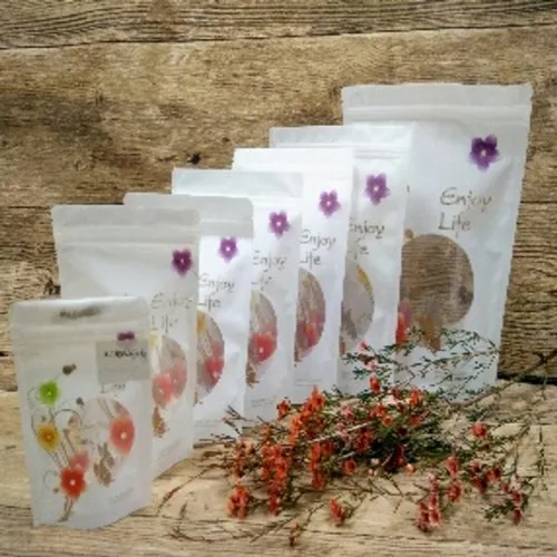Uv Color Flower Bright Self Supportingpvc Bag - Color: Multicolor / Transparent
