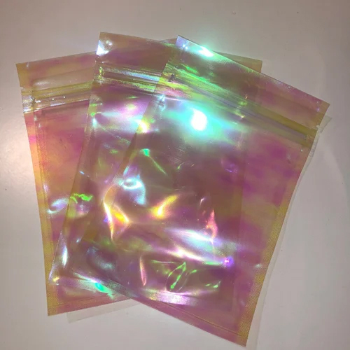 Hologram Blank Ziplock Pouches - Color: Transparent