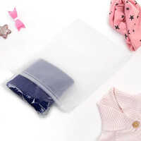 Eva Frosted Zipper Slider Bags - Color: Transparent