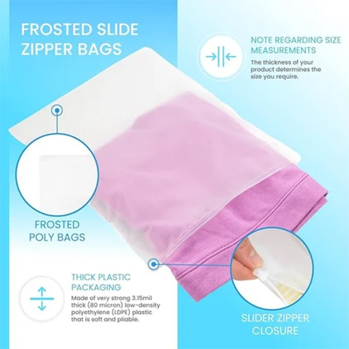 Eva Frosted Zipper Slider Bags