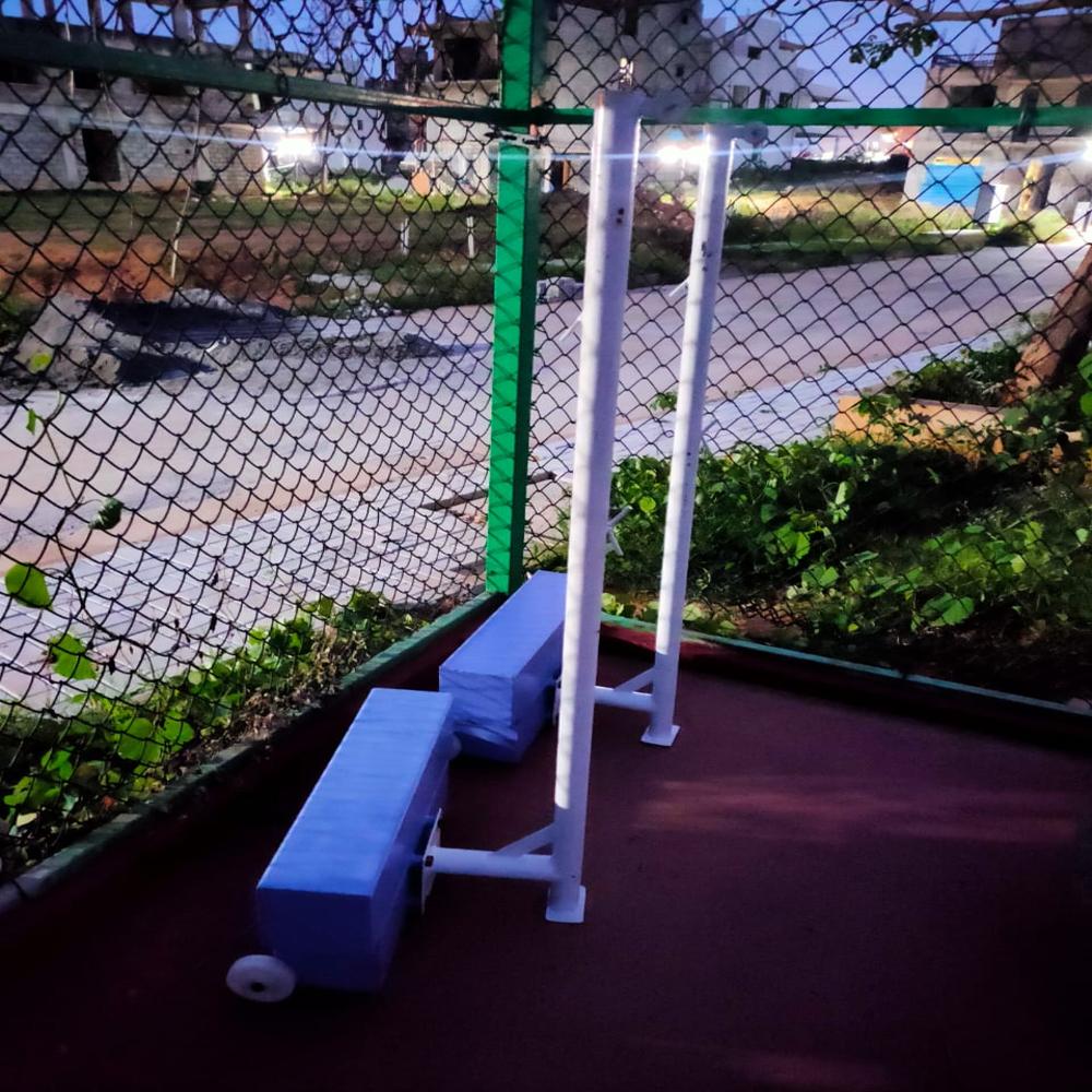 Mild Steel Badminton Poles movable