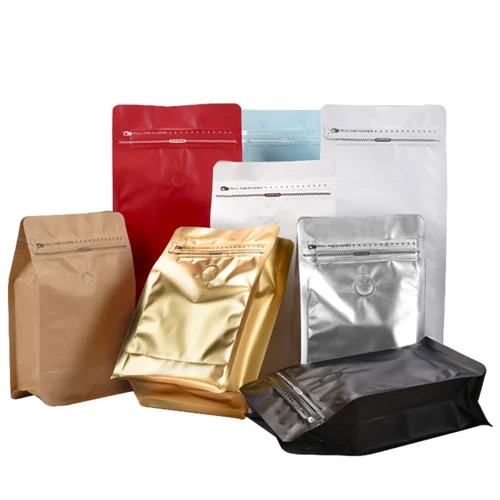 Waterproof And Moisture-Proof Slide Zipper Flat Bottom Pouch - Color: Multicolor