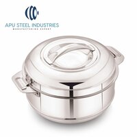 Apu Steel Industries Mirror Polish Stainless Steel Hotpot Insulated Casserole Hotpot - 2000ML / 3000ML / 4000ML