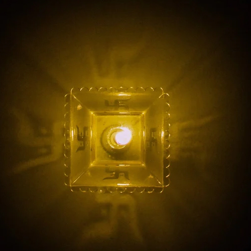 Plastic Reflective Diya - Color: Multicolour