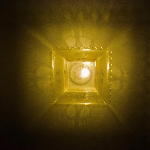 Plastic Reflective Diya