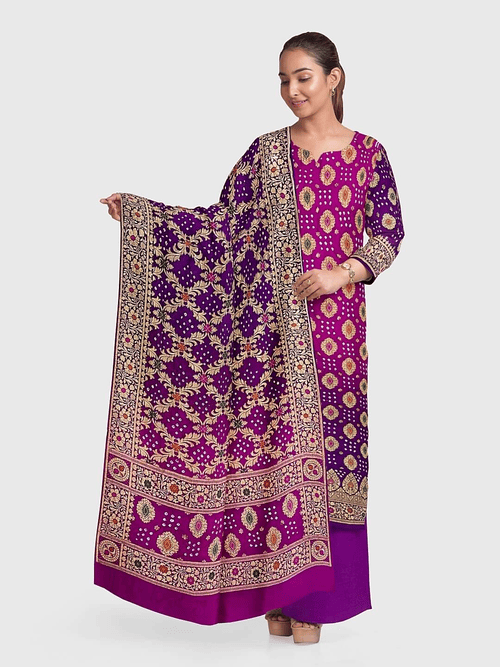 Designer Bandhani Dress Material