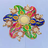Golden Meenakari Rangoli