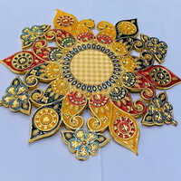 Golden Meenakari Rangoli