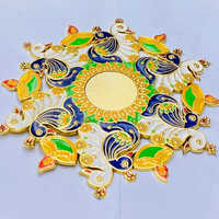 Golden Meenakari Rangoli