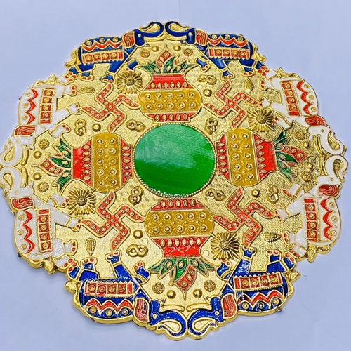 Golden Meenakari Rangoli