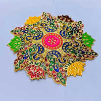 Golden Meenakari Rangoli