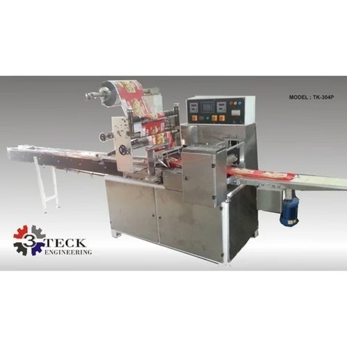 Biscuit Packaging Machine - Metal Build, 220-240 Volt Electric Drive | Fully Automatic, Hmi Control System, Highly Efficient For Industrial Use