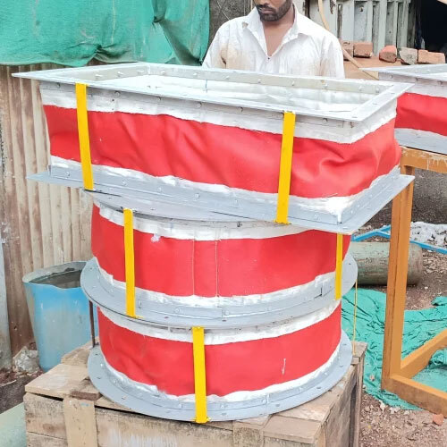 बोल्स्टर के साथ फैब्रिक एक्सपैंशन जॉइंट