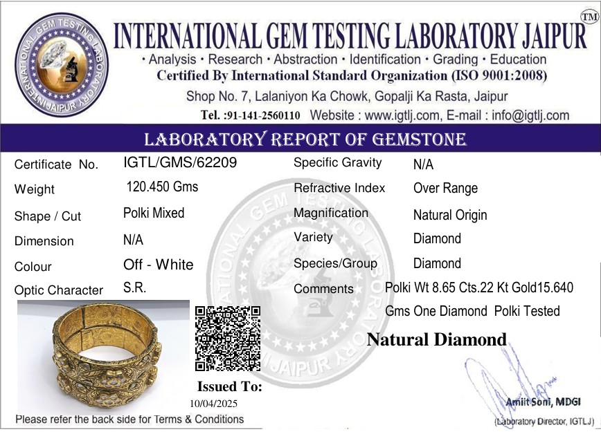 22kt Tyani Uncut Polki Diamond Bangles