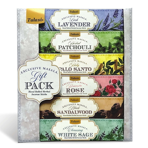 Hand Rolled Herbal Incense Stick Flat Box 6-In-1 Gift Pack