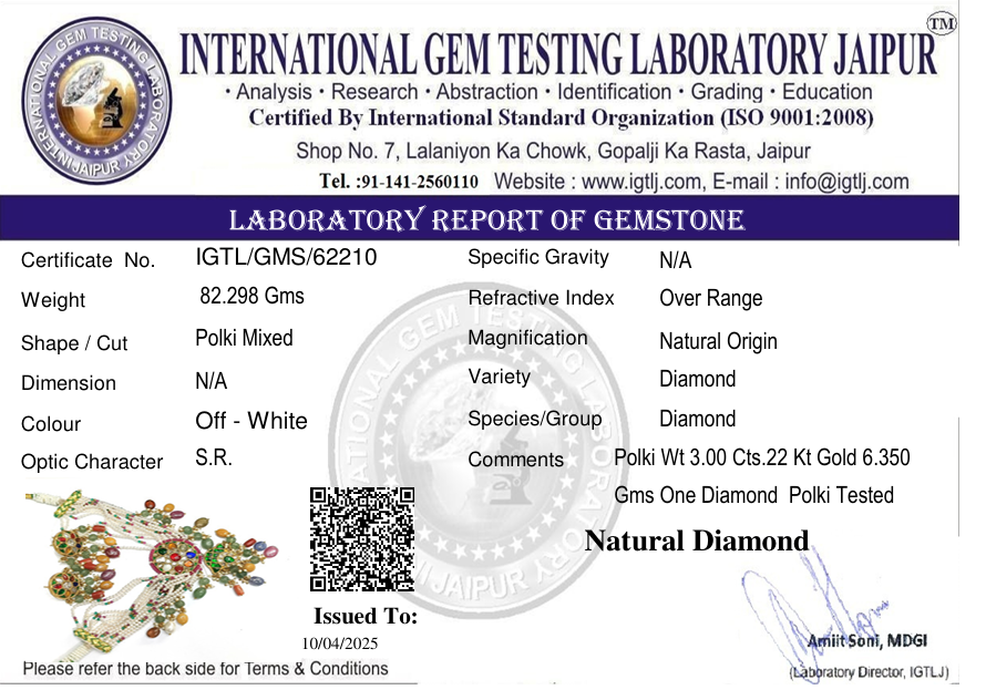 22kt Tyani  Diamond Polki Choker