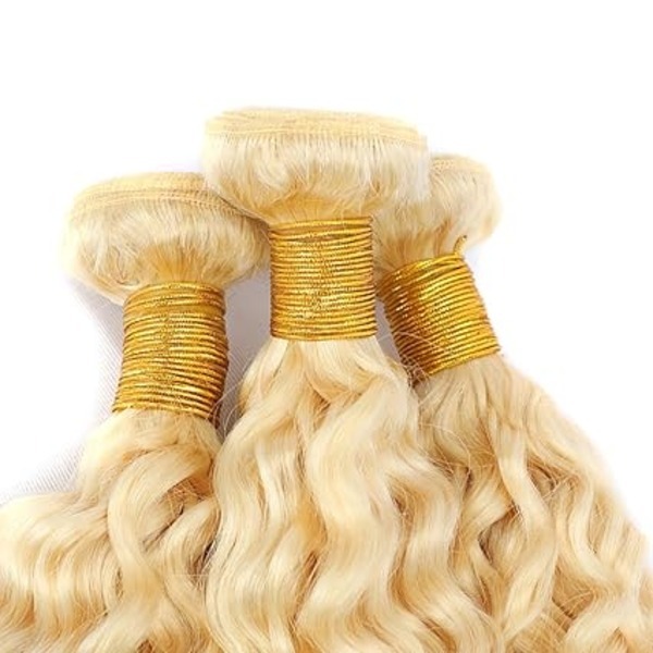 Blonde Kinky Curly Bundles 613 Human Hair Bundles 20 22 24 Inch Brazilian Remy Human Hair 3 Bundles Hair Extensions