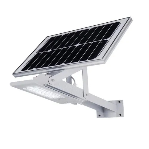 Solar Street Light With Solar Panel - Color: Silver